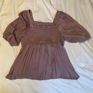 Naked Zebra Mauve Off Shoulder Smocked Blouse size L